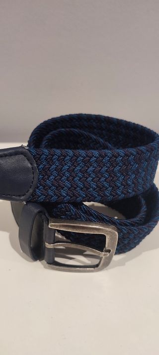 Cinturón azul trenzado junior niño