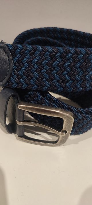 Cinturón azul trenzado junior niño