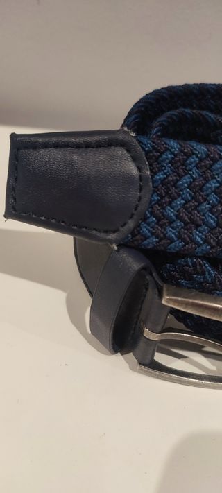 Cinturón azul trenzado junior niño