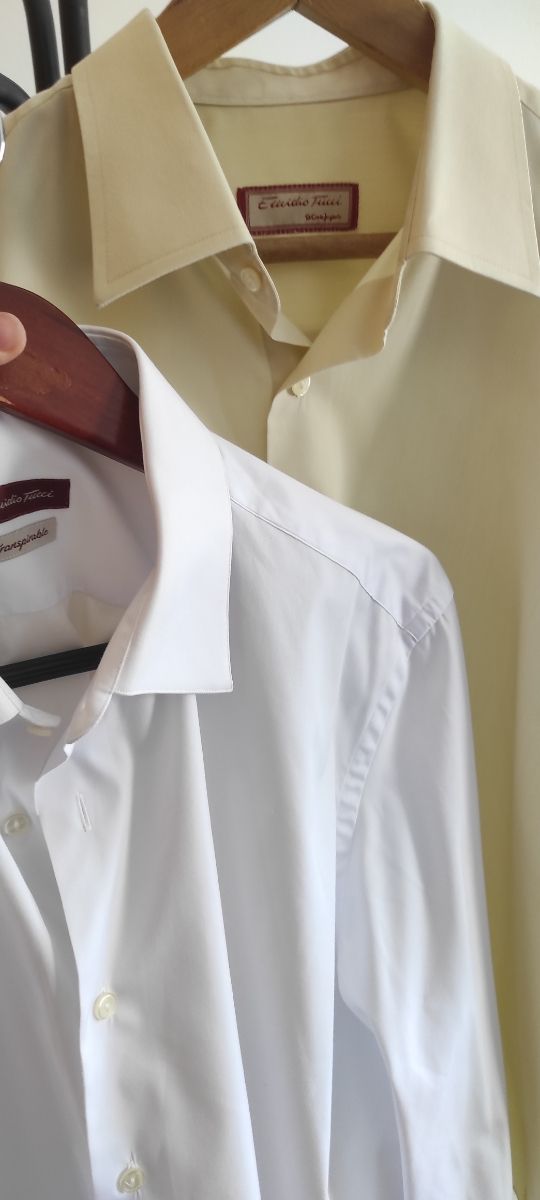 Camisa Emidio Tucci Transpirable, Blanca -Talla 43