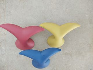 3 Perchas pared cola pez | Colores