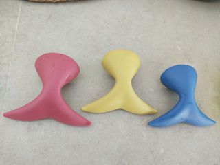 3 Perchas pared cola pez | Colores