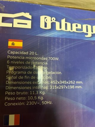 Microondas Orbegozo - Gris