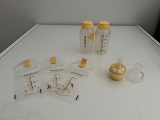 2 biberones Medela + tetina Medela Calma