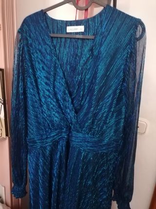 Vestido Gallery azul brillante