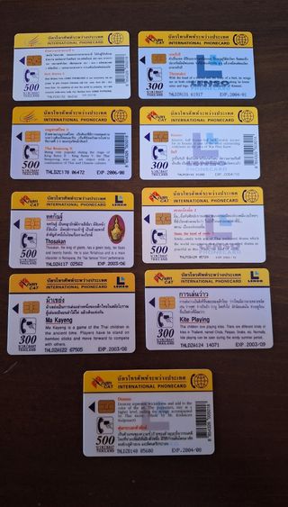 9 Schede Telefoniche Thailandia