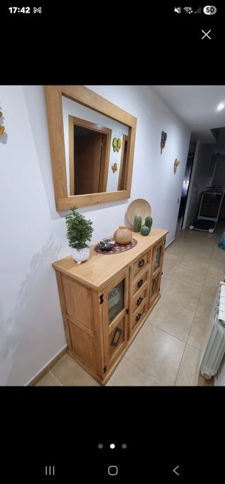 Mueble recibidor madera mexicana