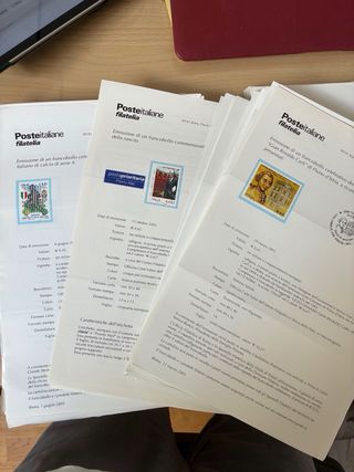 Bollettini Poste Italiane Filatelia,comunicati PT