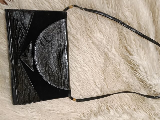 Bolso negro piel - elegante