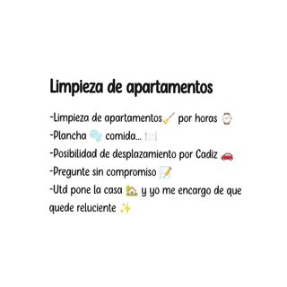 Limpieza y comida de apartamentos