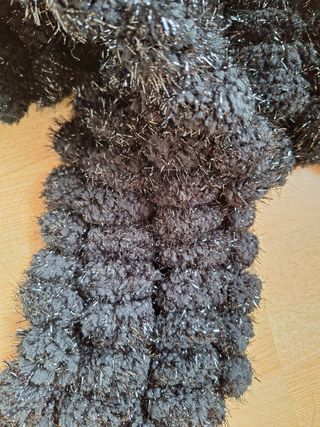 Sciarpa nera con glitter