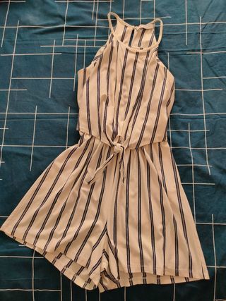 Mono rayas halter blanco-azul marino