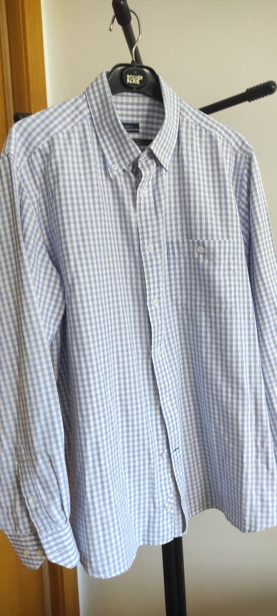 Camisa Dustin XL. Cuadros azules