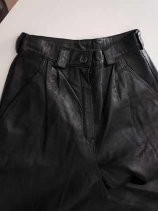 Pantaloni Pelle Nera Tg.40