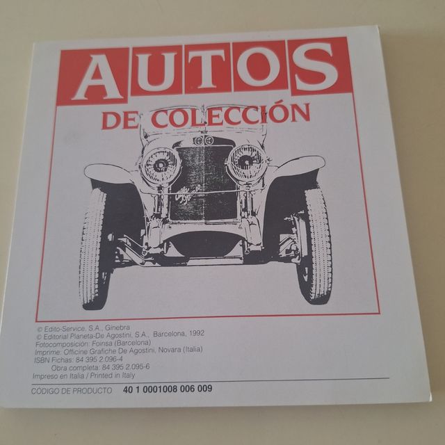 Autos de Colección - Fichas