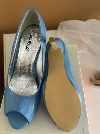 Tacones Juan Blanco - Azul Cielo - Talla 38