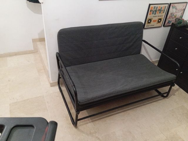 Sofá cama gris - plegable Hammarn