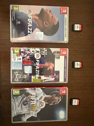 FIFA 22, 21 y 18 Nintendo Switch
15€ por los 3