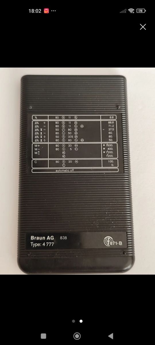 Calculadora Braun Solar