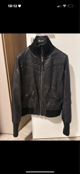 Giubbotto pelle nero donna
