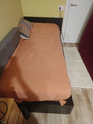 Cama individual negro