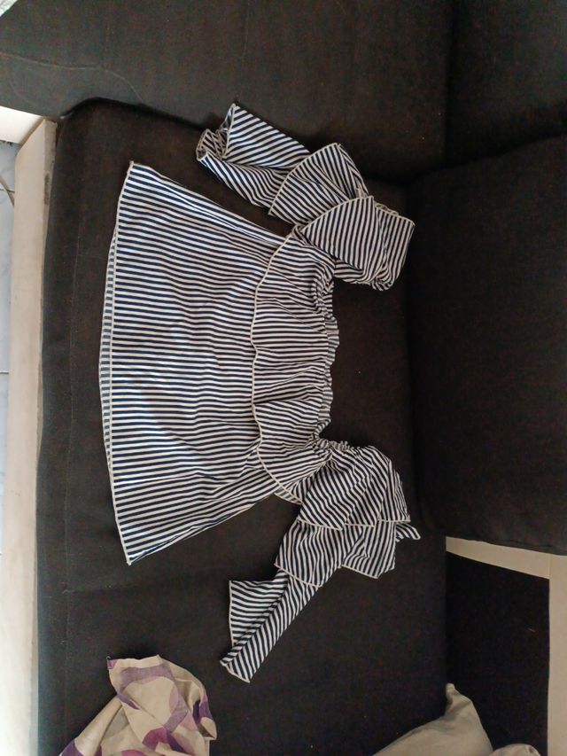 Top rayas azul-blanco, M