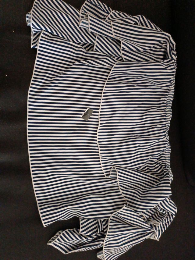 Top rayas azul-blanco, M