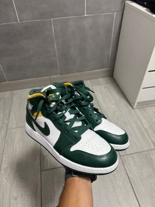 Zapatillas Nike Jordan 1 Mid - Verde Amarillo