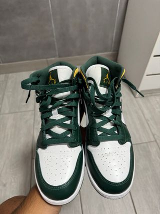 Zapatillas Nike Jordan 1 Mid - Verde Amarillo