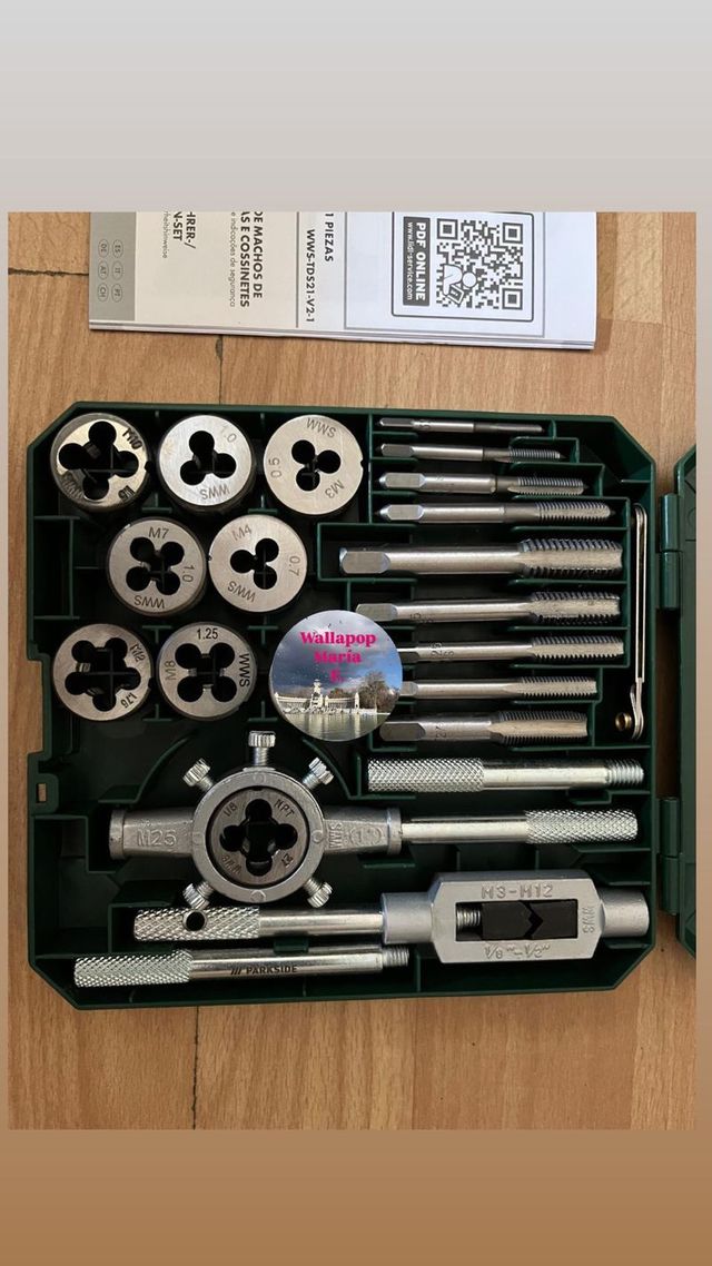 Set di rubinetti a vite e tarrajas Parkside