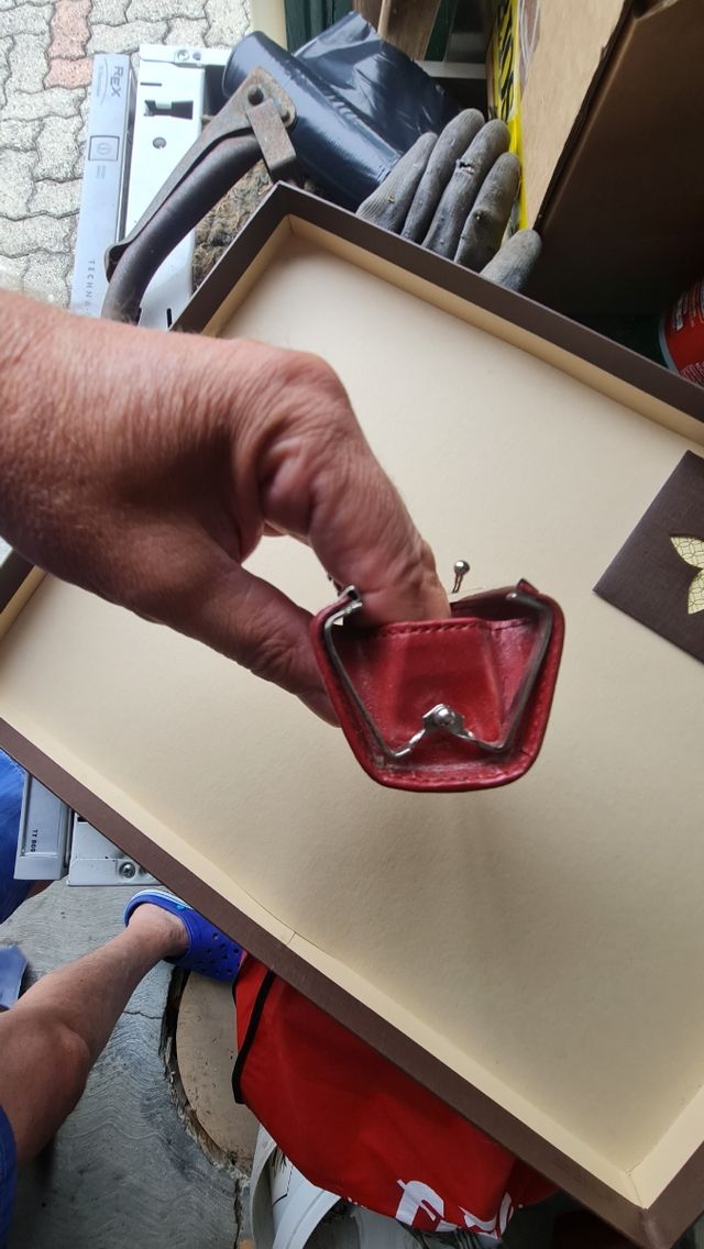 Portamonete rosso vintage