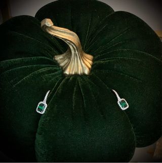 Aretes Esmeralda Plata