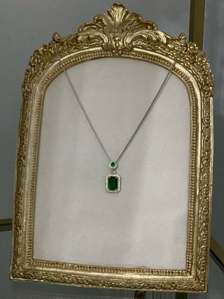 Aretes Esmeralda Plata