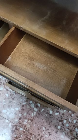 Mueble TV madera con 2 estantes, cajones,puerta
