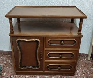 Mueble TV madera con 2 estantes, cajones,puerta
