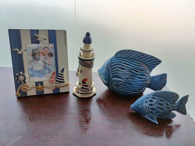 Decoración náutica: Faro y peces