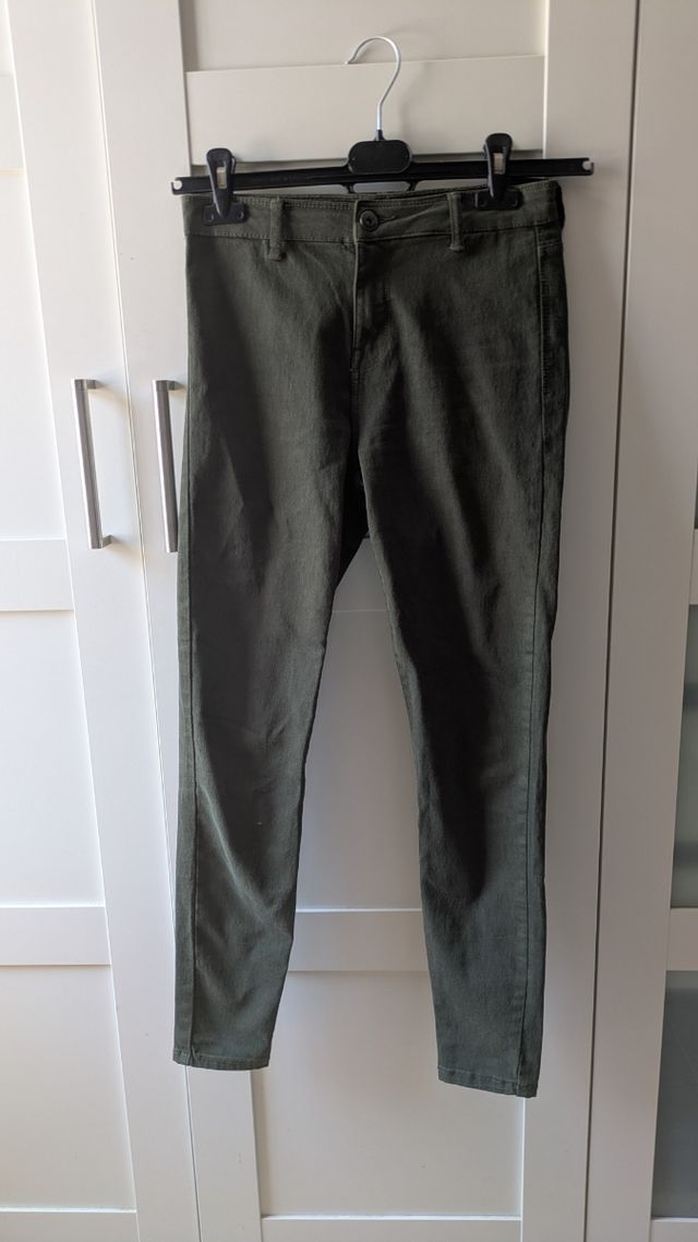 Pantalones vaqueros - Verde oliva