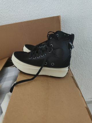 Converse beige plataforma mujer