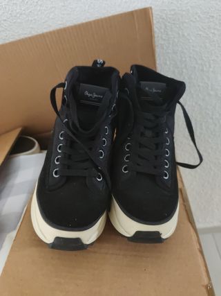 Converse beige plataforma mujer