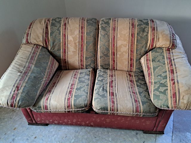 Sofá de tela - Beige y Verde