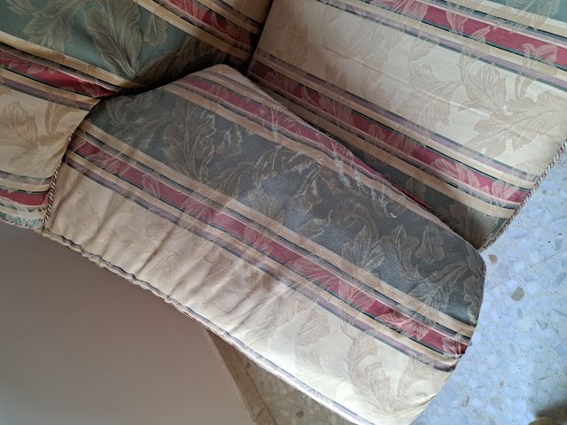 Sofá de tela - Beige y Verde