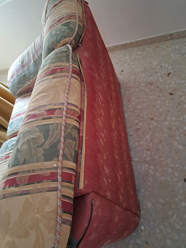 Sofá de tela - Beige y Verde