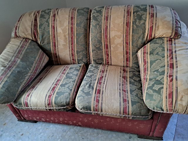 Sofá de tela - Beige y Verde