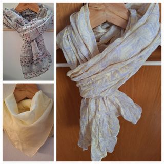 3 Foulards - Gris, Amarillo