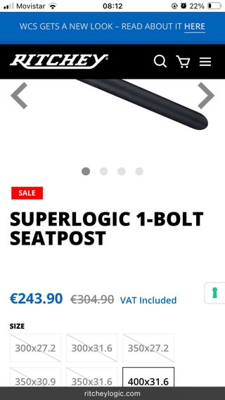 400mm Seatpost Carbon (tija sillin) - professional