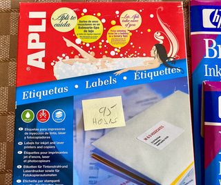 Etiquetas APLI + Papel HP (2x50 hojas)