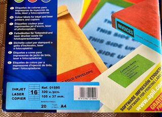 Etiquetas APLI + Papel HP (2x50 hojas)