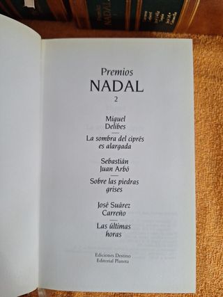 Libro.  Premios Nadal 2