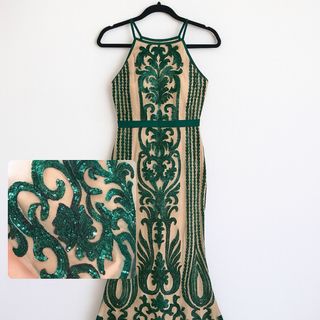 Vestido Fiesta Largo Verde Esmeralda