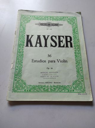 Estudios para Violín Kayser Op.20